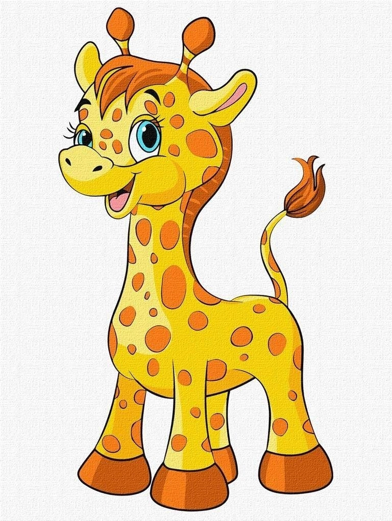 Painting by numbers - Adorable giraffe
