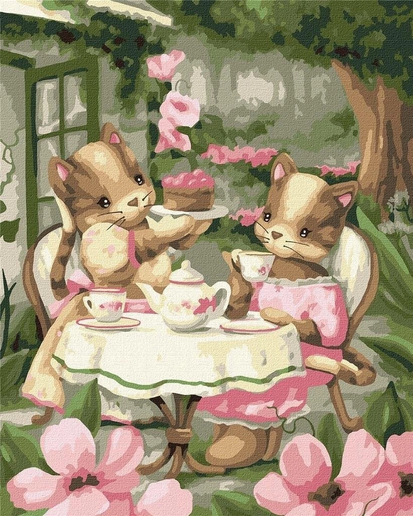 Painting by numbers - Drinking tea