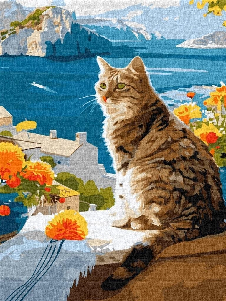 Painting by numbers - Dreamy cat