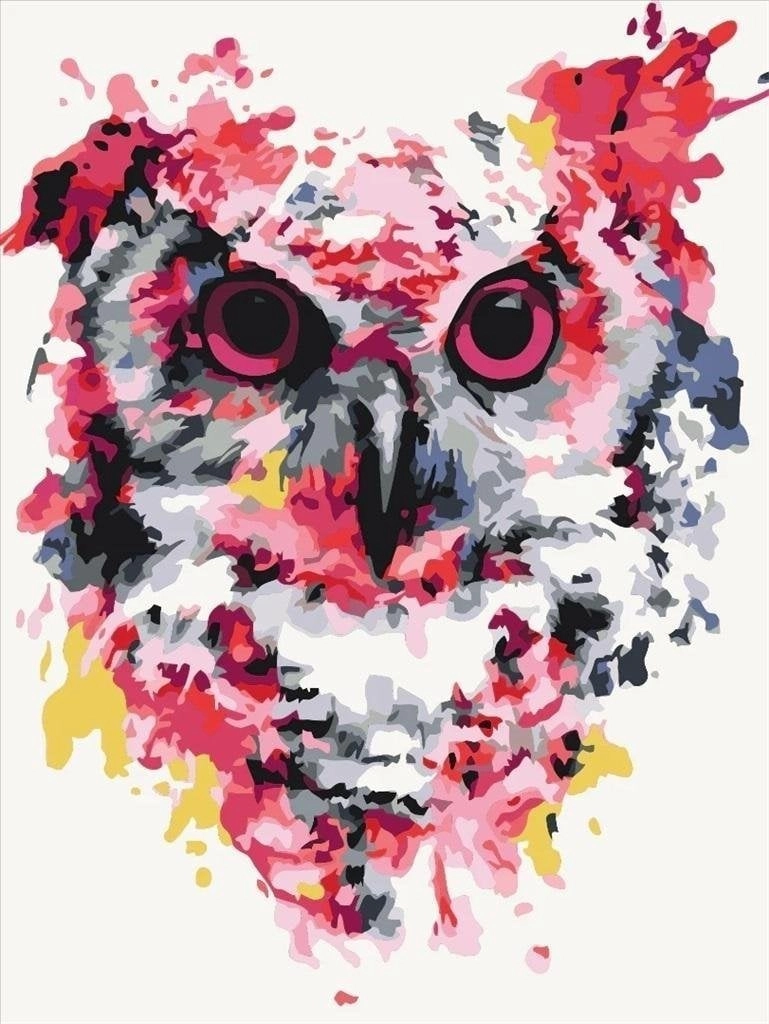Painting by numbers - Owl in