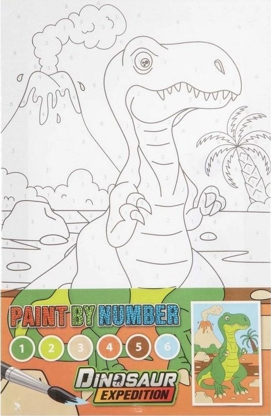 Painting by numbers Dino green 8715427127934