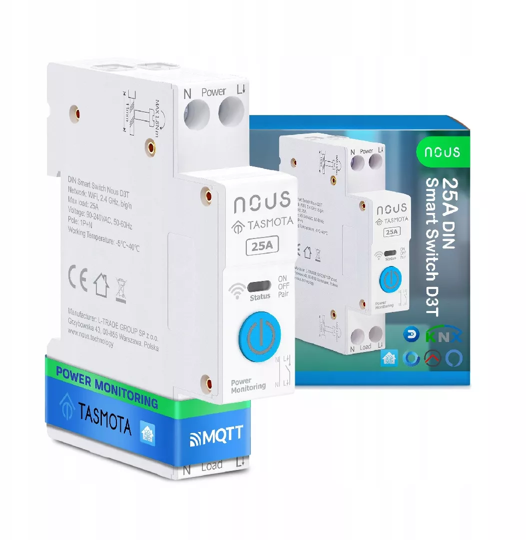 NOUS D3T DIN Smart Switch 25A