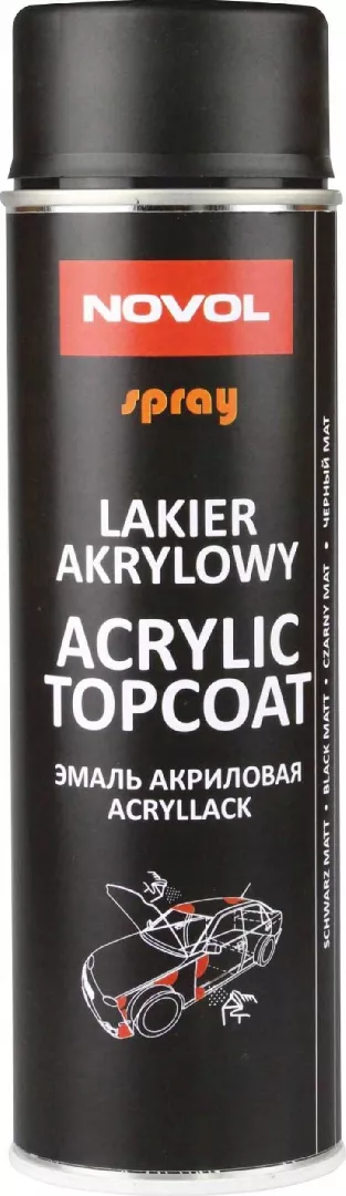 Novol SPRAY ACRYL TOPCOAT MATTE BLACK