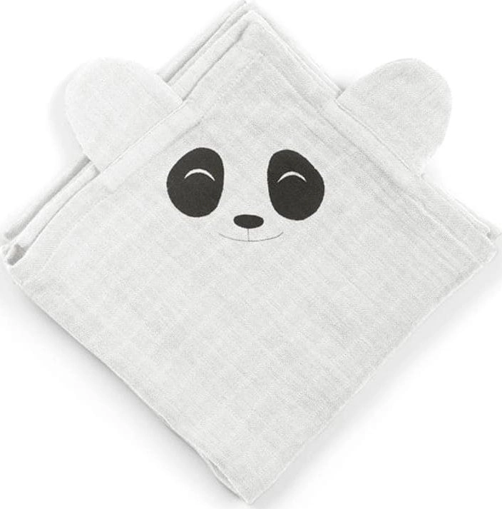 2 PANDA White Organic Muslin Diapers