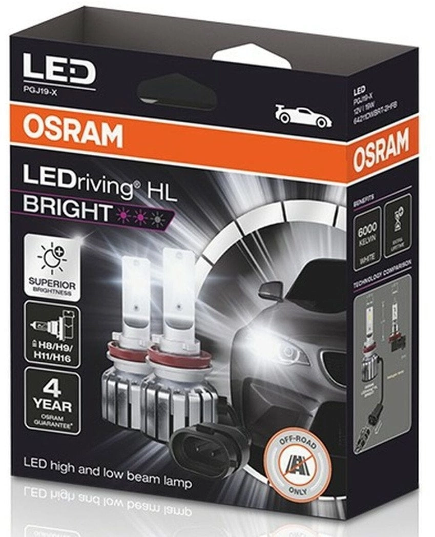 LED Bulbs (Set of 2) H11/H16/H8/H9