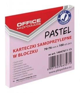 Office Products Notes samoprzylepny 76x76  rózowy