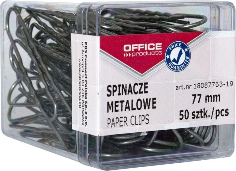 Office Products Metal clips 77mm in