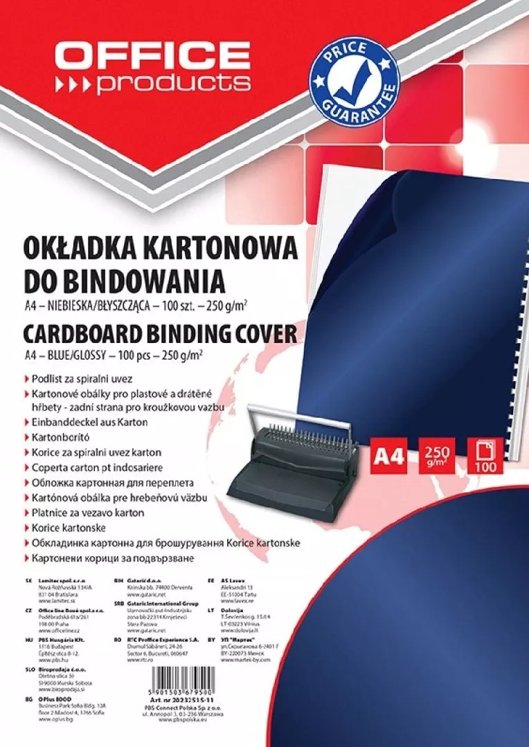 Office Products Okładki do bindowania karton