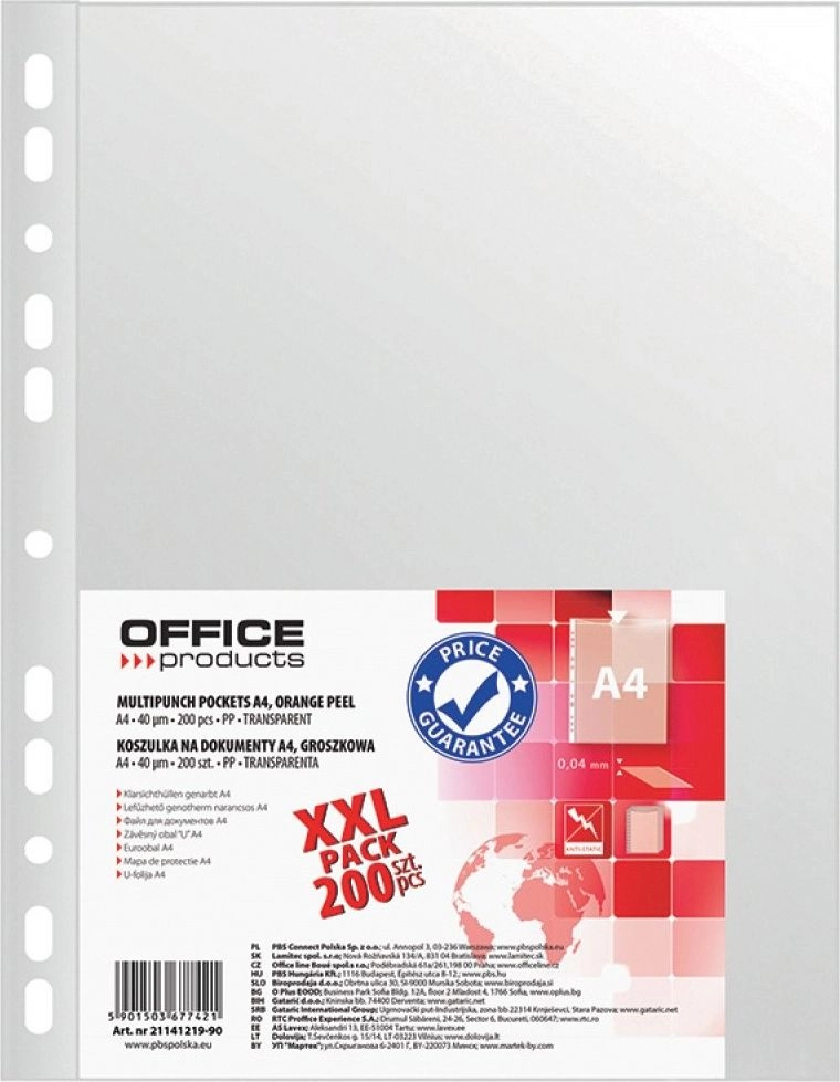 Office Products Koszulki A4 groszkowe 21141219-90