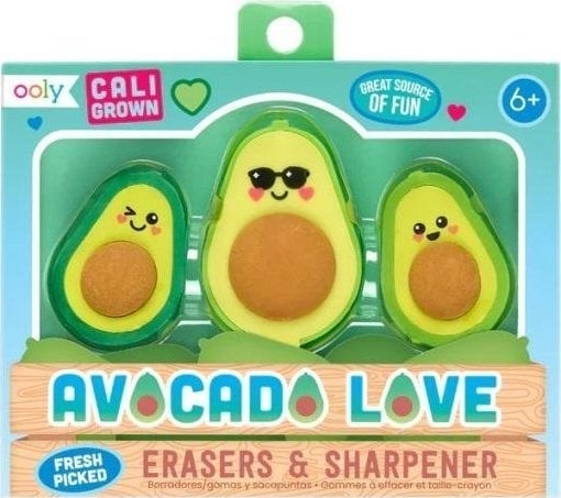 Avocado erasers and sharpener 491588 0810078036791