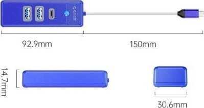ORICO HUB USB-C 2X USB-A 3