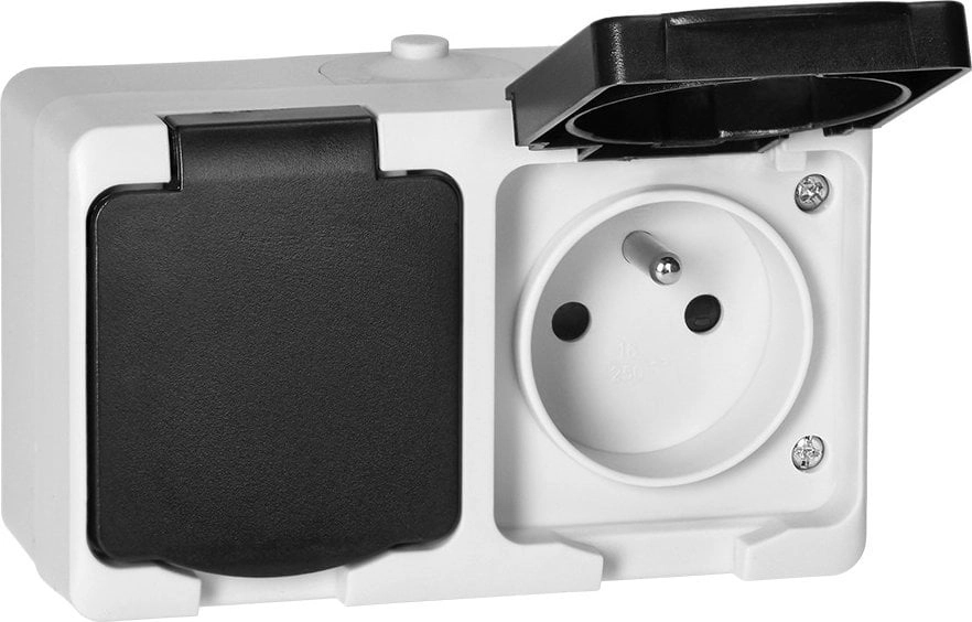 Orno Double socket 2X2P+Z AQUATIC MINI