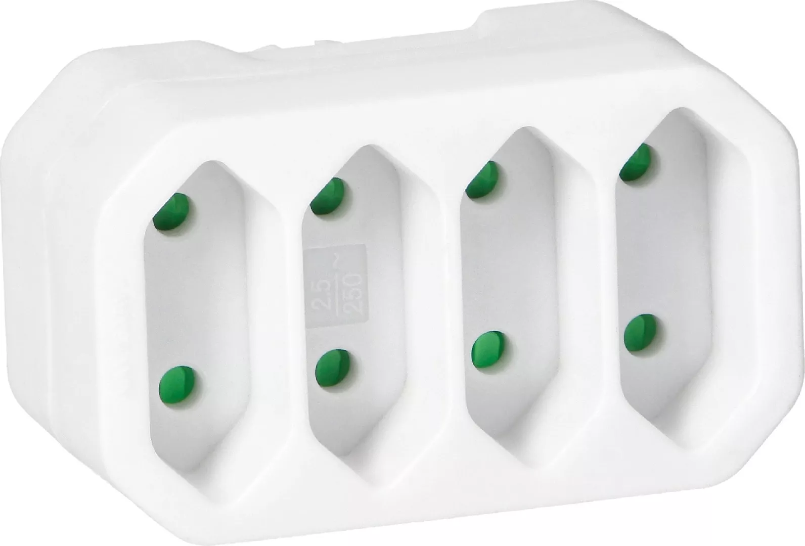 Orno Splitter 4x2P euro white 14286463