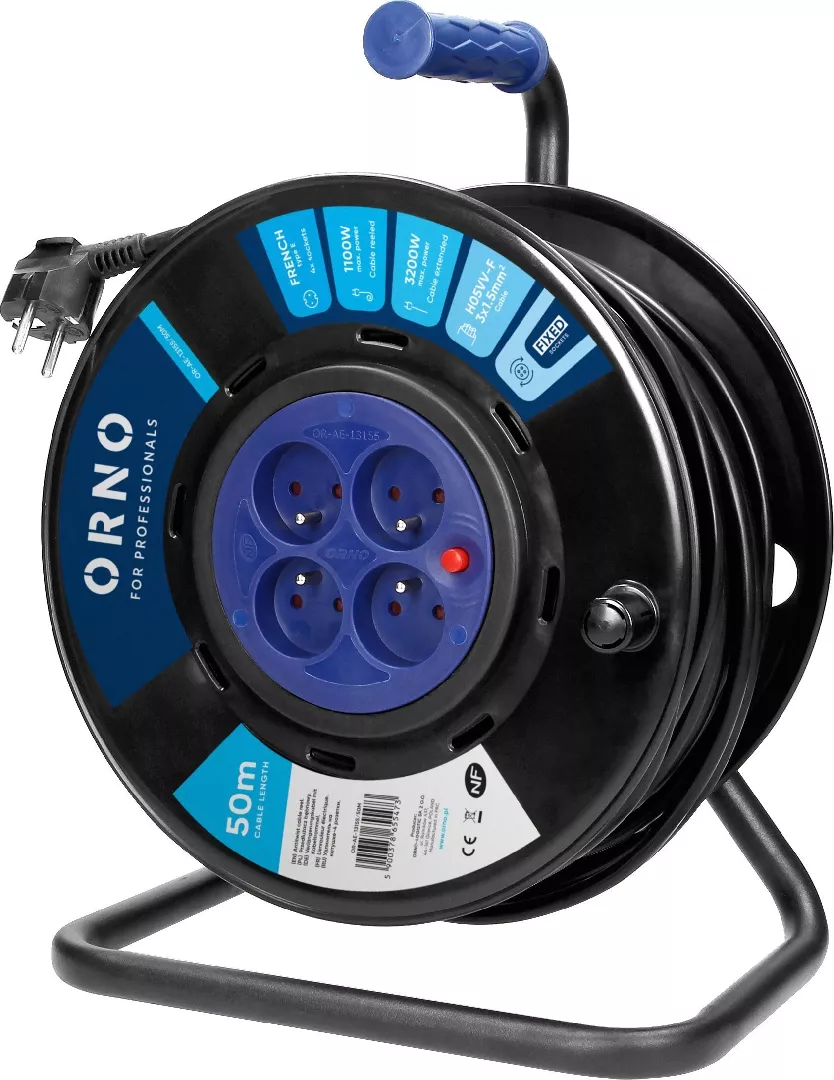 Orno Reel extension cable  4 sockets