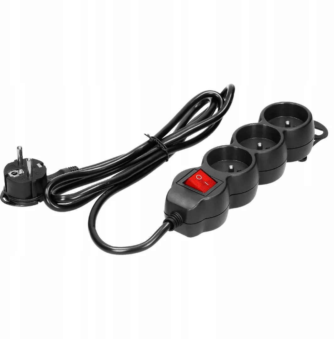 3-way extension cable 2P+Z with switch