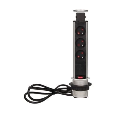 Orno Furniture socket 3x250V AC extendable