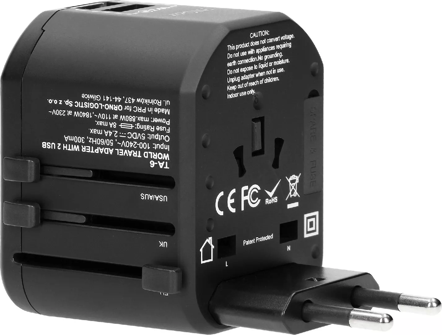 Orno Travel adapter for Go World