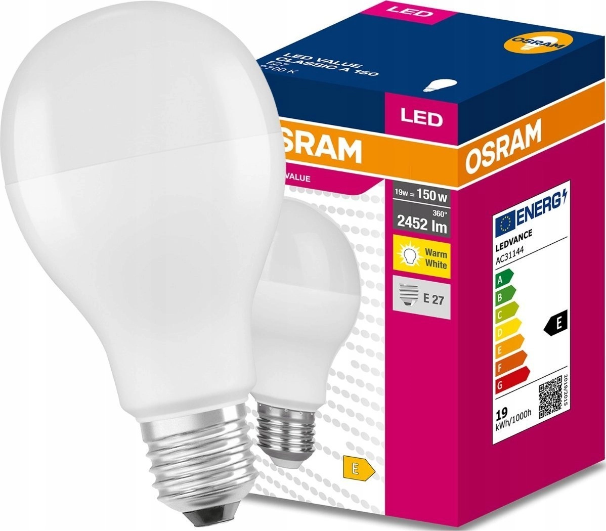 Osram OSRAM VALUE E27 19W/827 CLA150W