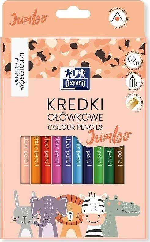 Kids Jumbo pencil crayons 12 colors
