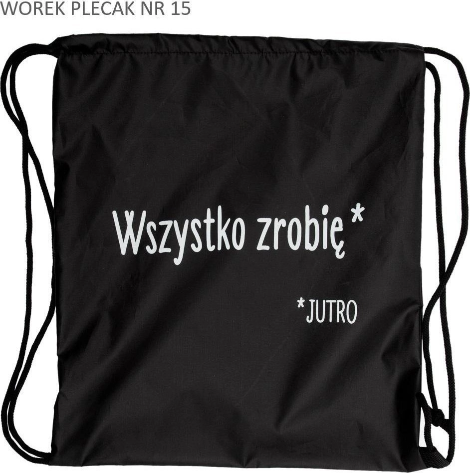 Black backpack bag. I`ll do everything