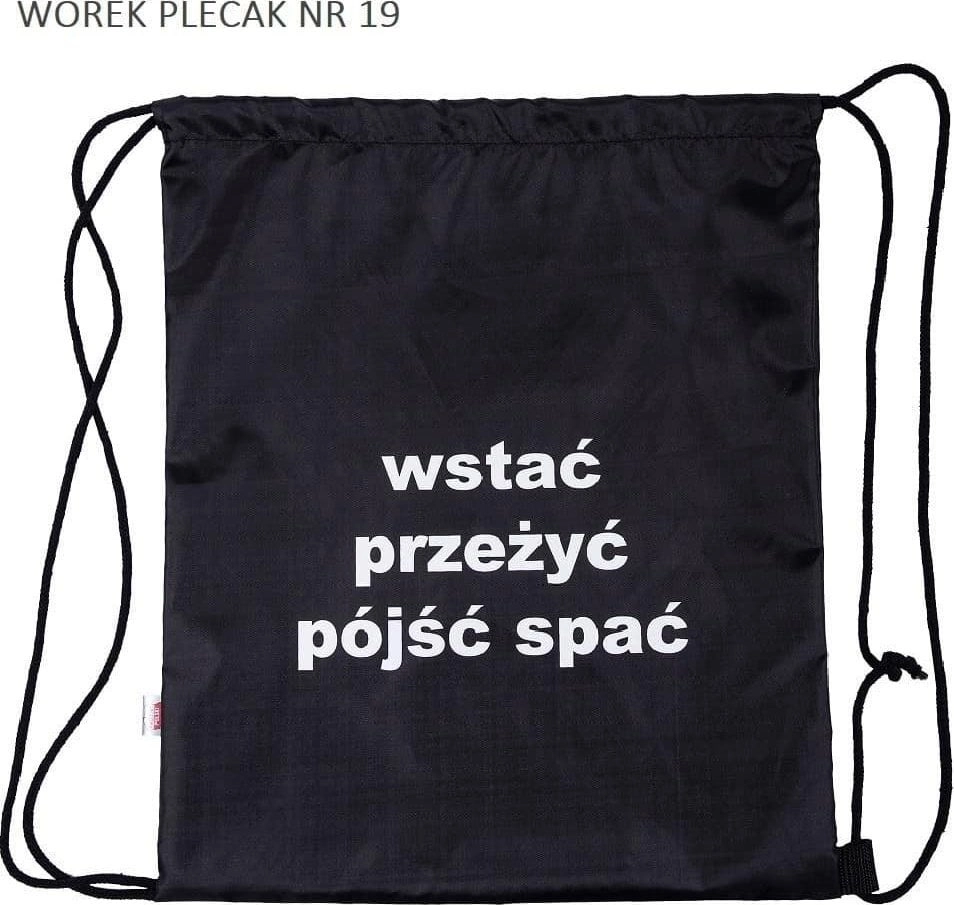 Worek plecak Wstać Przeżyć Pójść spać