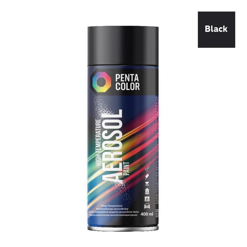 PAINT AEROS PENTA HIGH TEMP BLACK