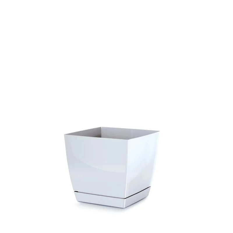 Flower pot Coubi 100x100x92mm white 5905197072890