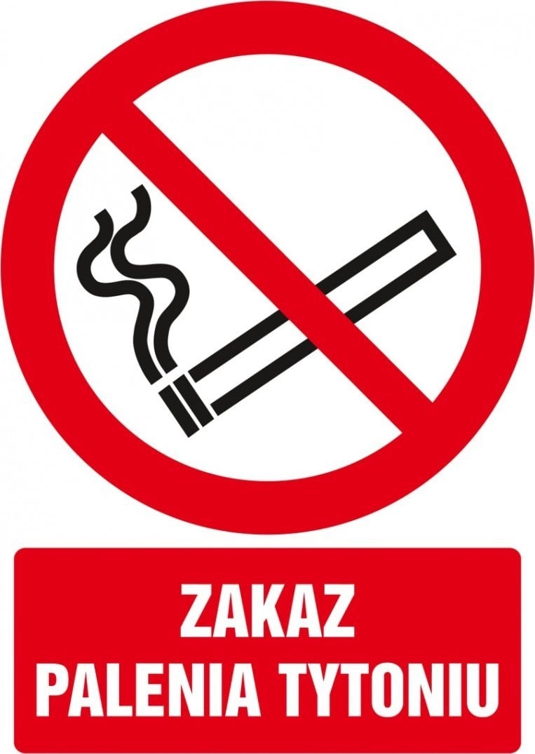 PROCERA TDC sign No smoking BH-GC053BKPN