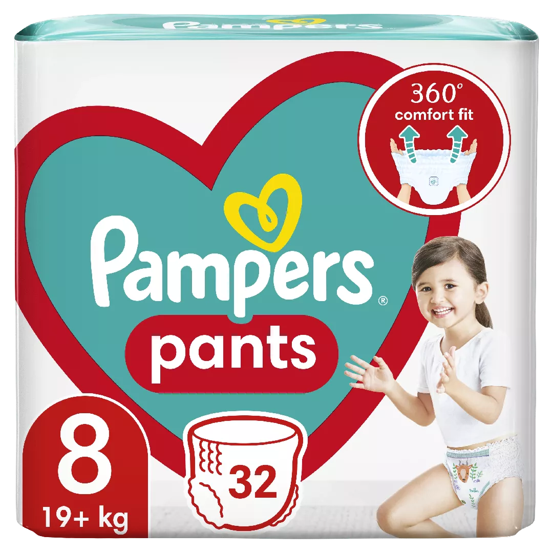 Pampers Pants Diapers-Pants  Size 8  32