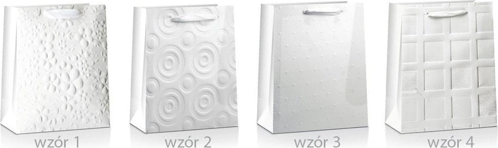 Lux gift bag white 45x33x10cm MIX