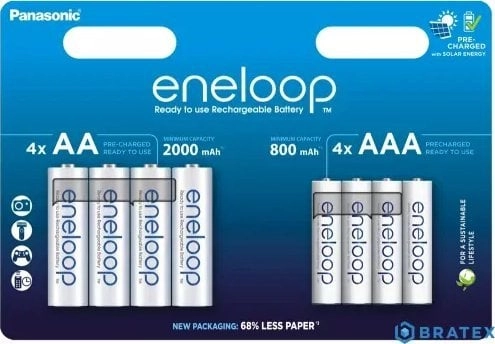 Panasonic battery eneloop 4+4 combination 1