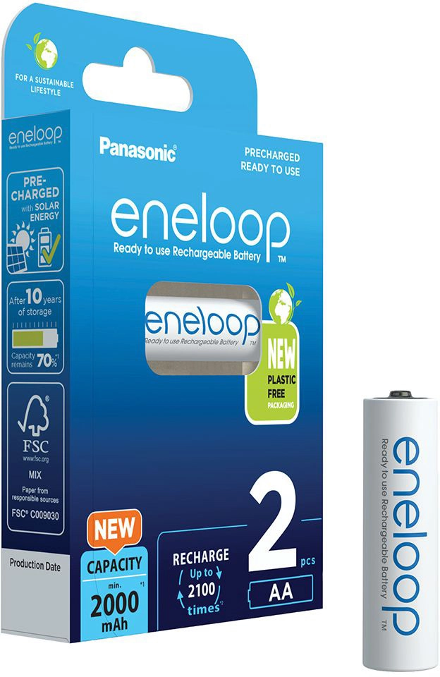 Panasonic eneloop rechargeable battery AA 2000