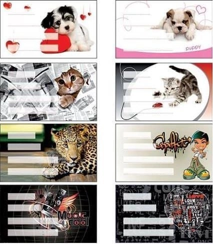 Girls notebook stickers 24 pcs. 195923