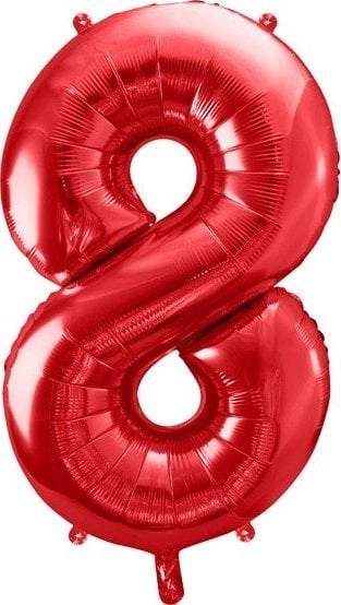 Foil balloon 8 red 86cm 12171918