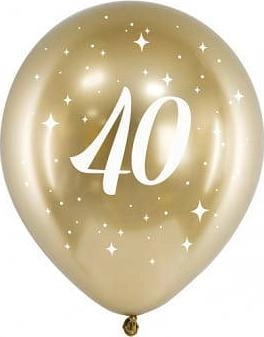 PartyDeco Glossy Balloons 30cm  40  gold