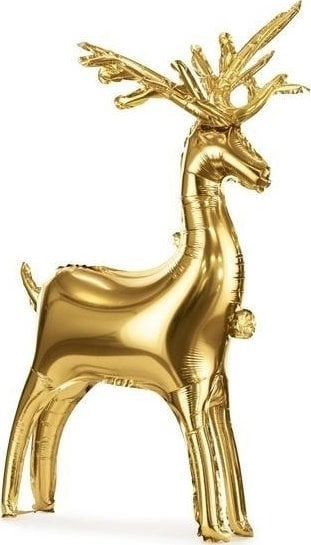 Gold reindeer foil balloon 124x80cm 5904555063044