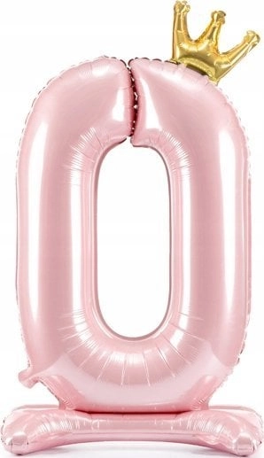 PartyDeco Standing foil balloon  light pink