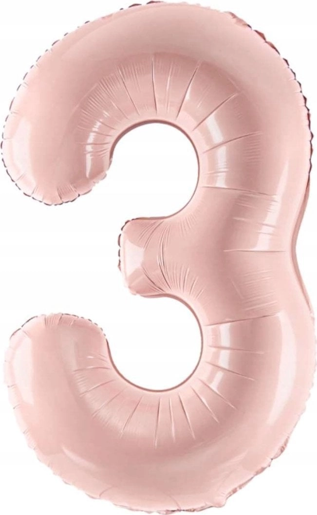 PartyDeco Foil balloon 3 light pink