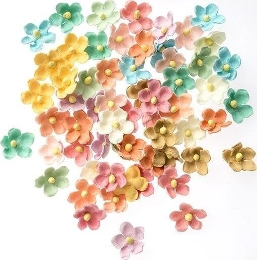 Paper flowers 2 cm 60 pcs