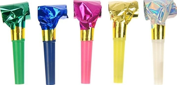 Party Deco Holographic whistles  mix  120