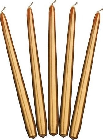 Party Deco Metallic taper candle gold