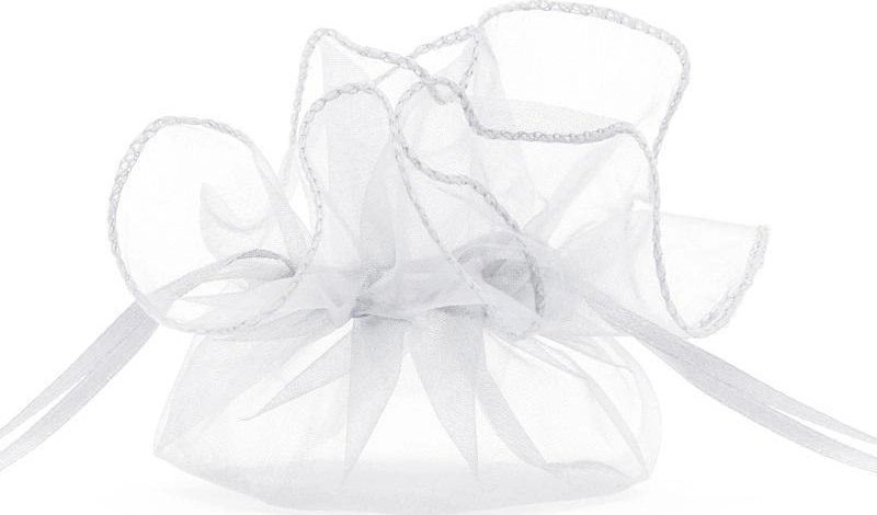 Woreczki z organzy białe 25cm 10szt