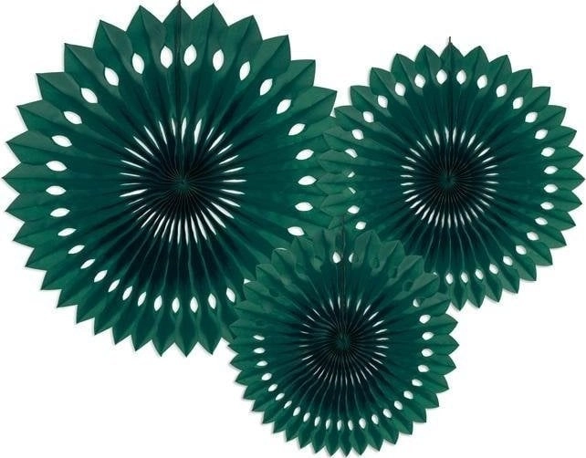 Decorative rosettes  dark green  20-30 cm