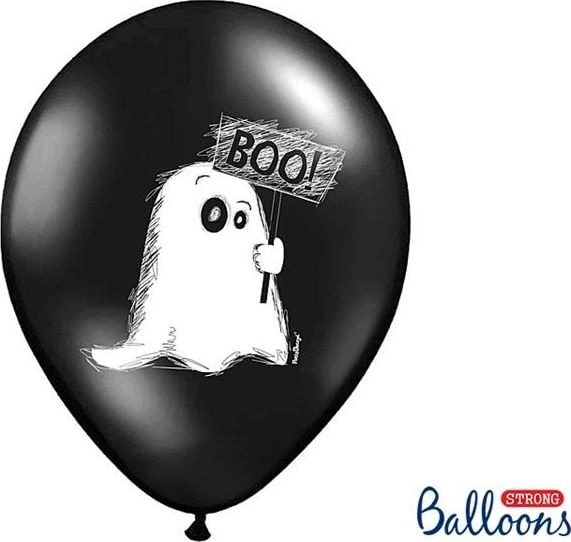 Ghost Balloons Pastel Black 30cm 6pcs