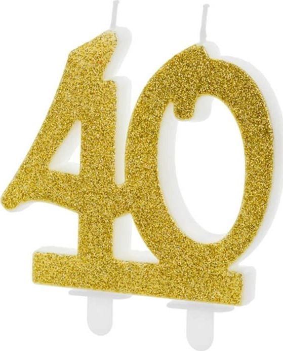 Party Deco 40th birthday candle with