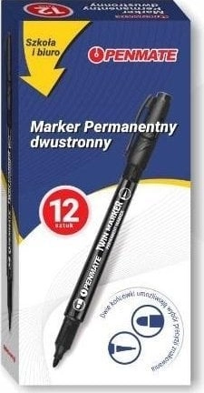 Double-sided black marker (12 pcs) PENMATE