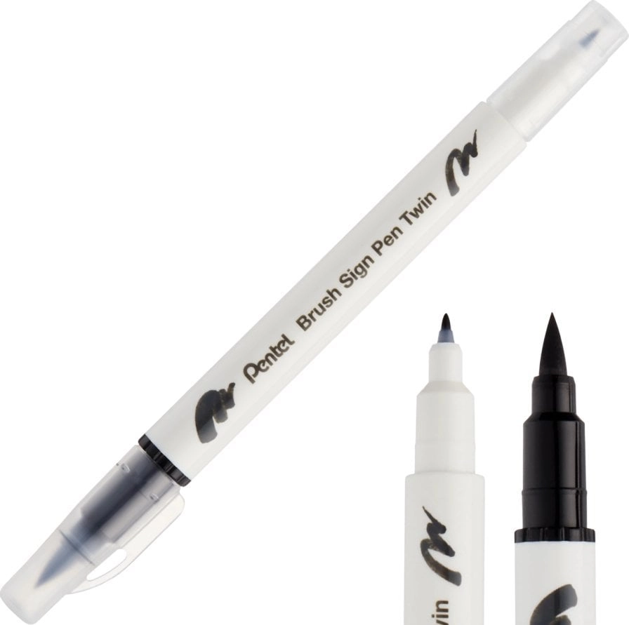 Brush pen Pentel Double-Sided Black SESW30C-T101