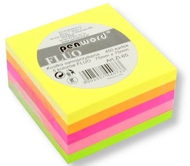 Kostka samoprzylepna fluo 75x75mm 450K EDUKAMP