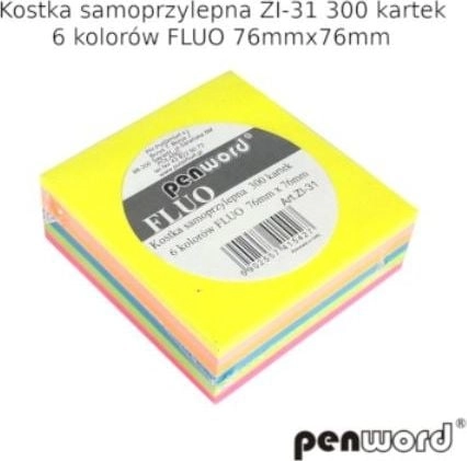 Fluo self-adhesive cube 76x76mm 300K AH431PSH