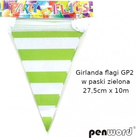 Penword GP2 STRIPED GARLAND FLAG GREEN
